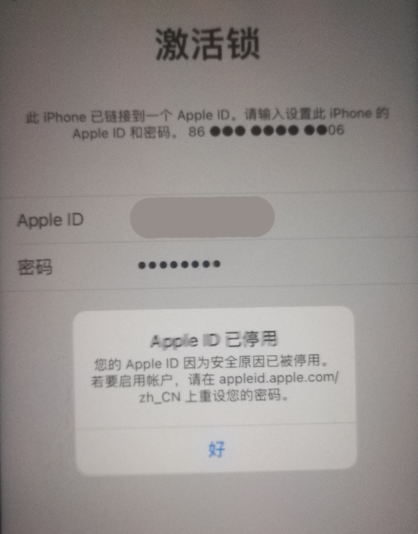新兴苹果手机维修分享iPhone 12 出现提示“Apple ID 已停用”怎么办 